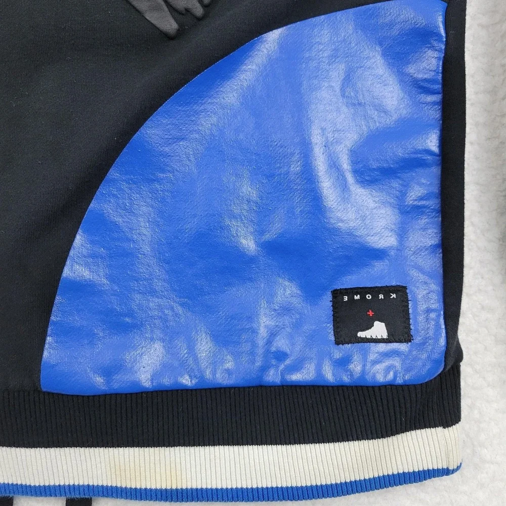 Krome Sweater Mens Large Black Blue X Pullover Crewneck Streetwear Banned 1984